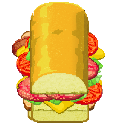 Burger A basic hamburger with ketchup and meat.